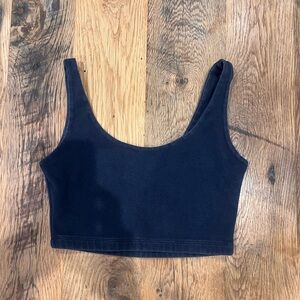 Women's Washed Black Crop Top